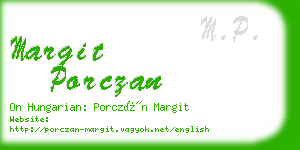 margit porczan business card